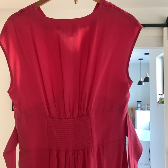 Coral pink silk dress - Picture 2 of 4